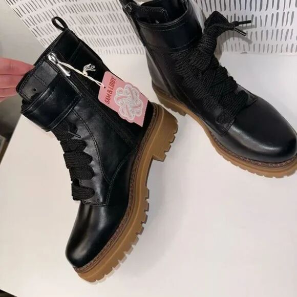 Combat Boots . Size: 8 . Sam & Libby ............. New in The Box - Picture 3 of 11
